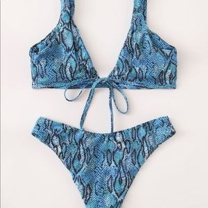 SHEIN Snakeskin Print Bikini